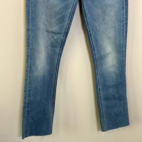 Mother The Mid Rise Dazzler Ankle Fray Jean Riding the Cliffside Sz 25 - Picture 7 of 16